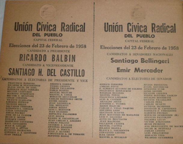 UCRP Ricardo Balbín- Del Castillo