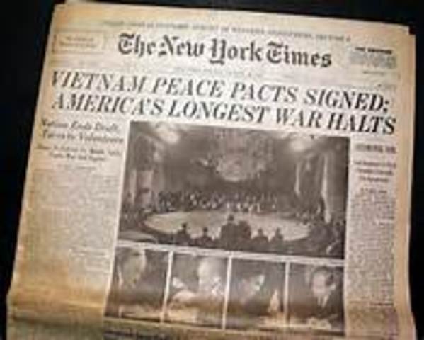 Paris Peace Accords Signed 1973
