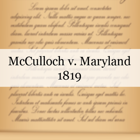 McCulloch v. Maryland