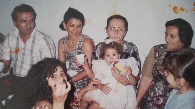 celebrando con mi familia