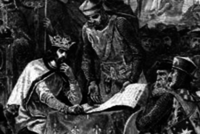 King John I seals Magna Carta