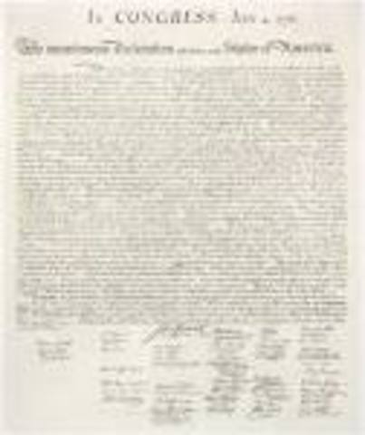 The declaration of Independence