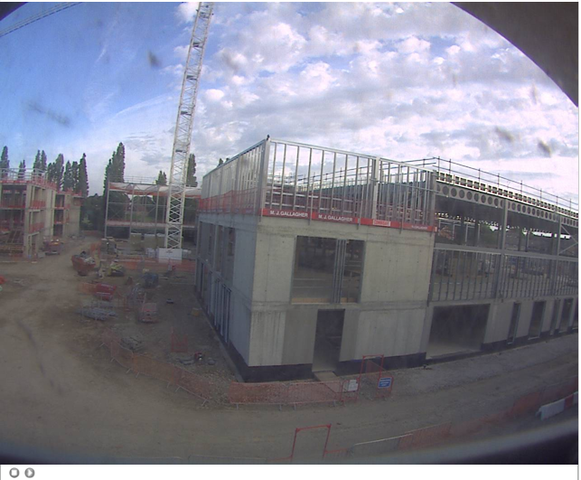 Live feed shows progress on the west wing ...