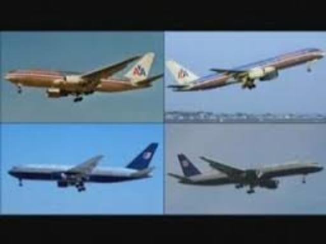 The Time American Airlines Flight 11, United Airlines Flight 175, and American Airlines Flight 77 takes off.