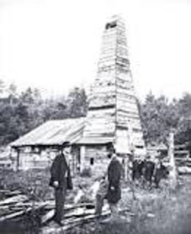 First oil well is drilled, Pennsylvania