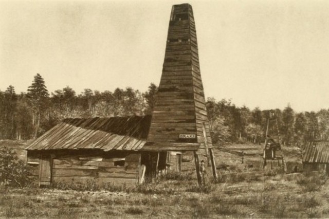 First oil well is drilled, Pennsylvania