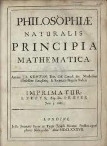 Newton publishes "Principia