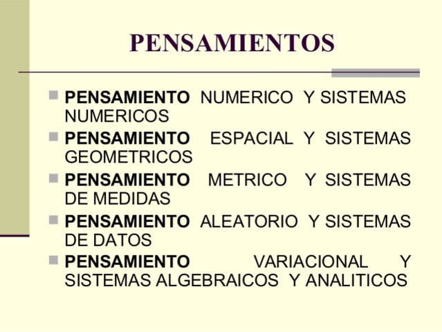 Los cinco tipos de pensamiento matemático