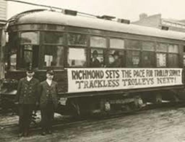First electric trolley line, Richmond, VA