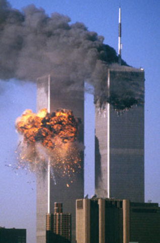 Falling of the north tower