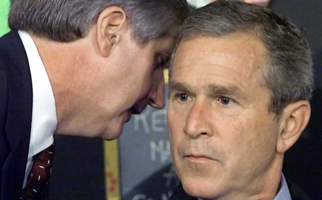 President Bush is informed of the attack