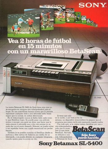 Publicidad de betamax sony