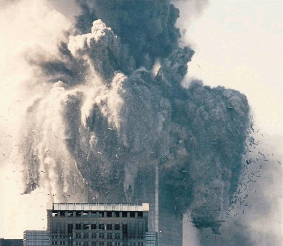 The North Tower Collapses.
