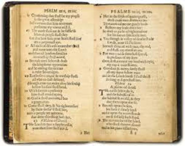 "Bay Psalm Book" is the first book to be printed in America