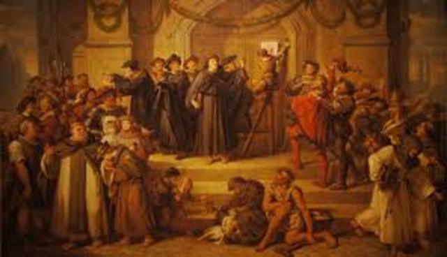 Martin Luther posts 95 theses