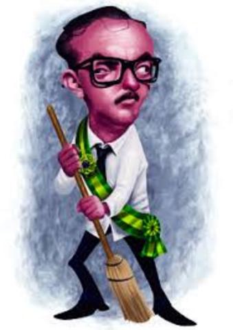 Quando assumiu a presidência.