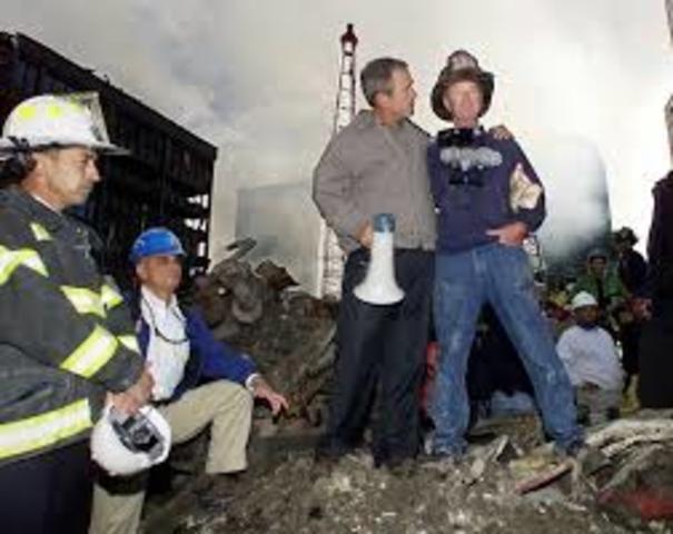 President Bush Bull Horn speech