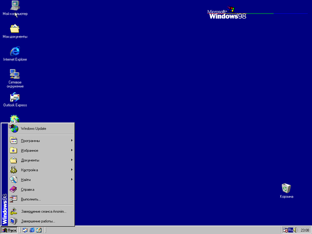 Мемфис. Windows 98.