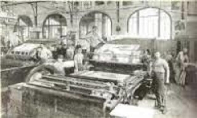 Máquinas papeleras de mesa plana.