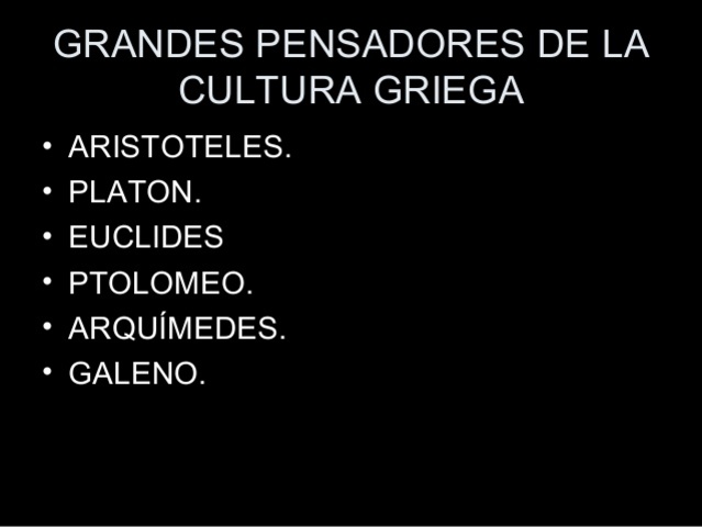 EDAD ANTIGUA - Grandes pensadores