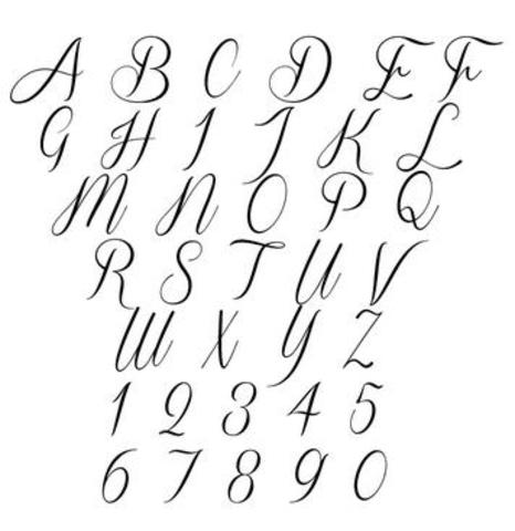 Letras curvas.