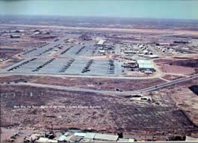 Vietcong mortars shell Bien Hoa Air Base near Saigon
