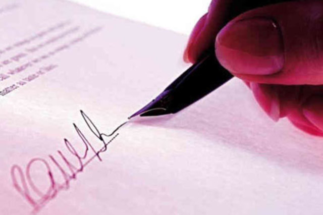 Firma del acta final de la carta de La Habana