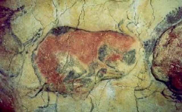 Wounded Bison, Altamira, Spain.