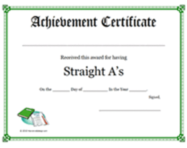 Get straight A's throughout Highschool