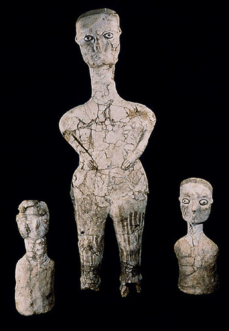 Human figures, from Ain Ghazal, Jordan.