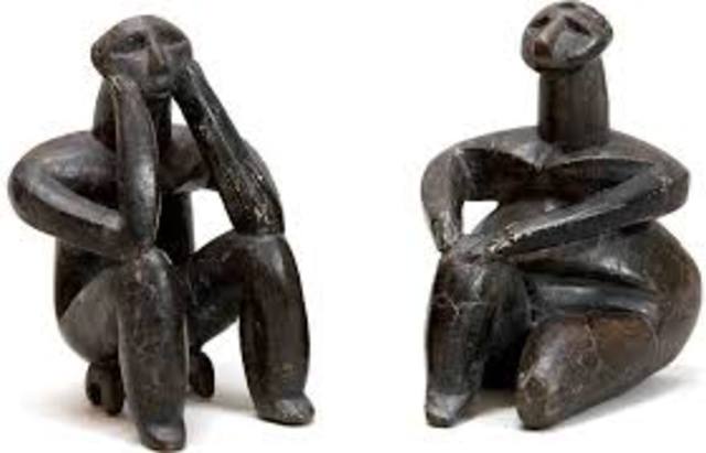 Female and male figures, from Cernavoda, Romania.