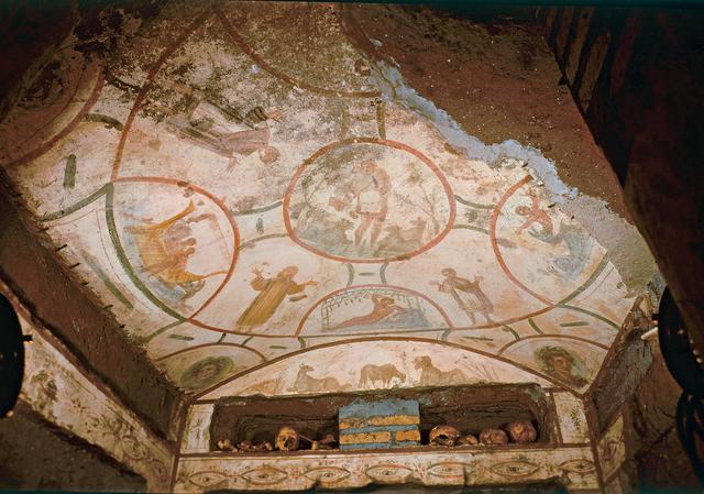 Catacomb of Santissimi Pietro e Marcellino, Rome, Italy.