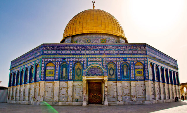 Construction of the Dome of the Rock in Jerusalem