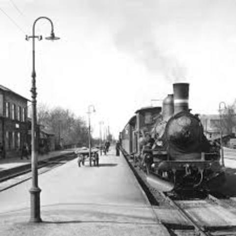 Første jernbane bygges