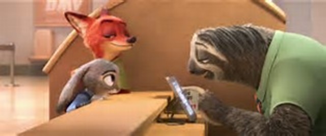 Nick Leads Judy to a sloth DMV