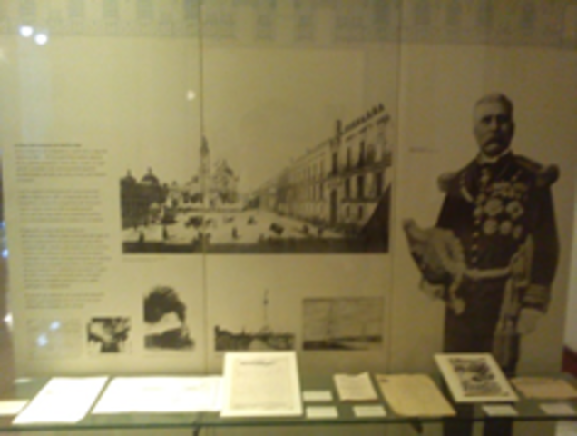 1877-1910 Desarrollo de líneas de telégrafo durante el gobierno de Porfirio Díaz.