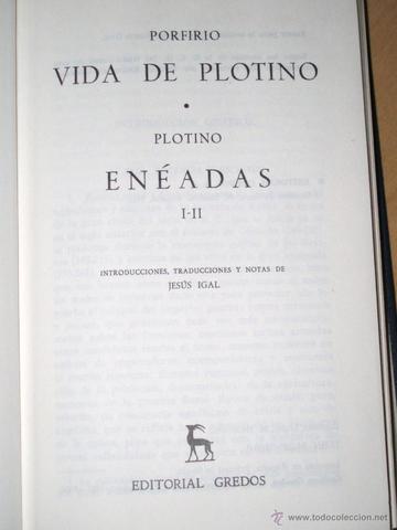 Autor de las Eneadas y vida de Plotino