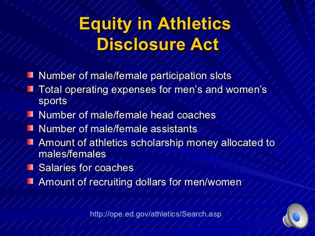Equity in Athletics Disclosure Act (EADA)