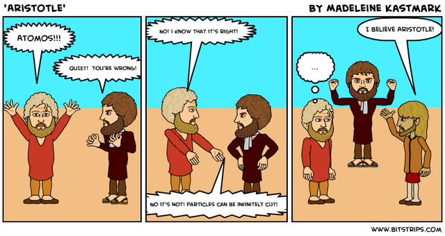 Democritus and Aristotle