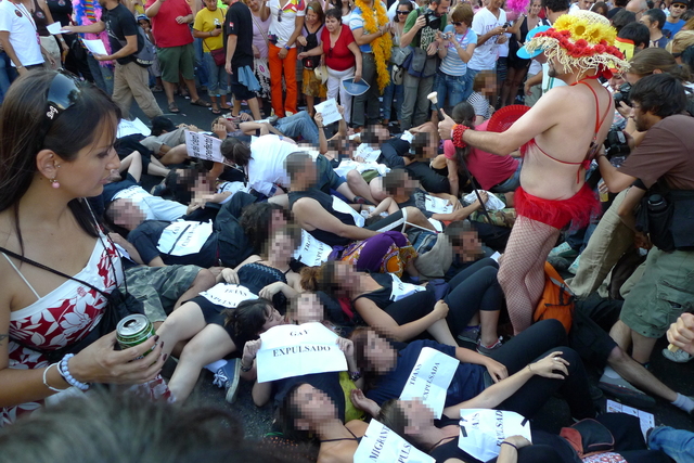 Publicacion de activistas tomandose las calles