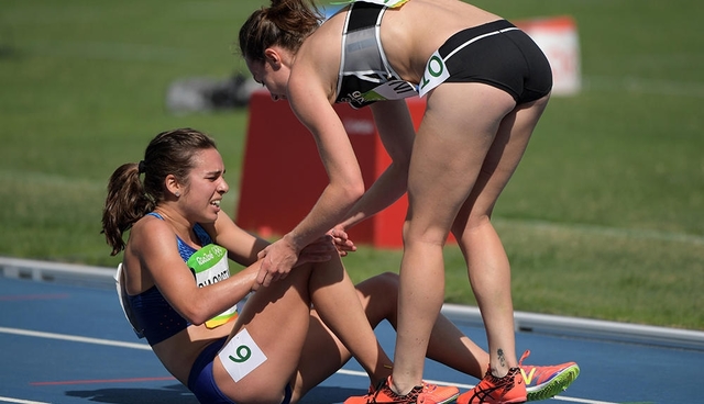 Nikki Hamblin y Abbey D'Agostino