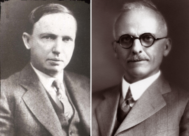 Heber Curtis y Harlow Shapley.