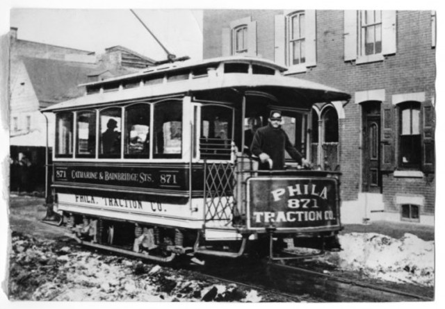 First electric trolley line