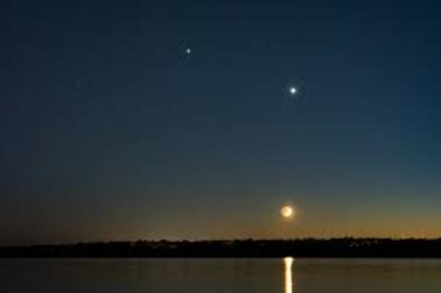 Conjunction of Venus and Jupiter.