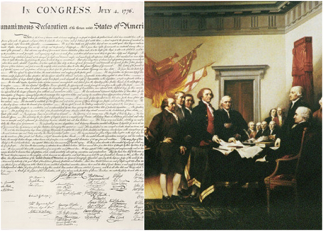Amerikai Függetlenségi Nyilatkozat aláírása