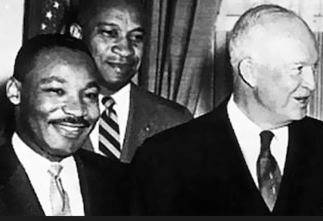 Meets President Eisenhower