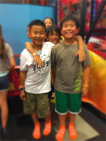 Went to my friend Lance's birthday party at SkyZone