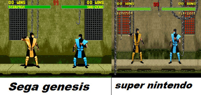 Nintendo Mortal Kombat vs Sega Mortal Kombat