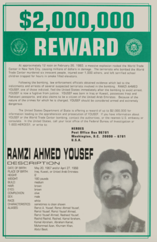 FBI Adds Ramzi Yousef to Most Wanted List