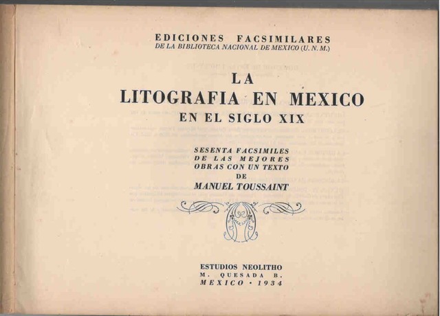 Llega la litografia a Mexico